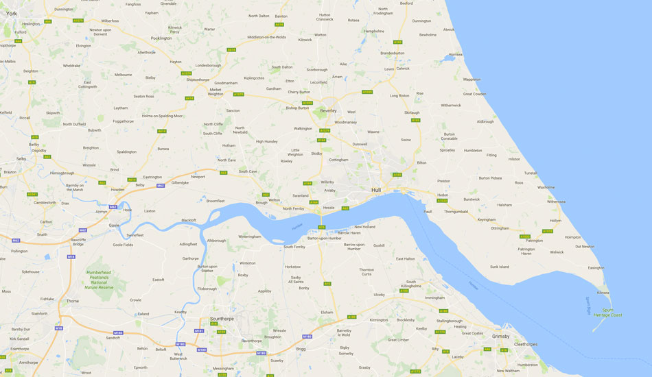 Graphic Map of East Yorkshire